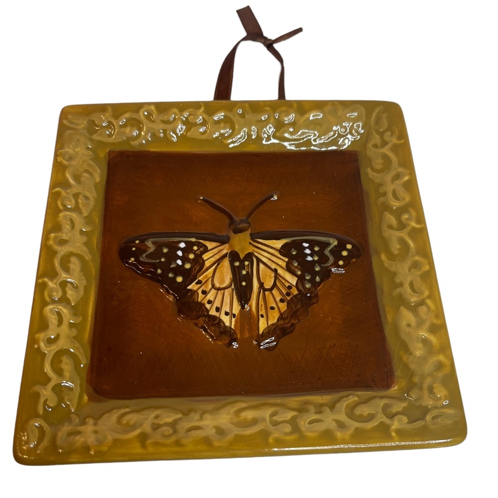 MWW Market Butterfly Ceramic Dish NWOT